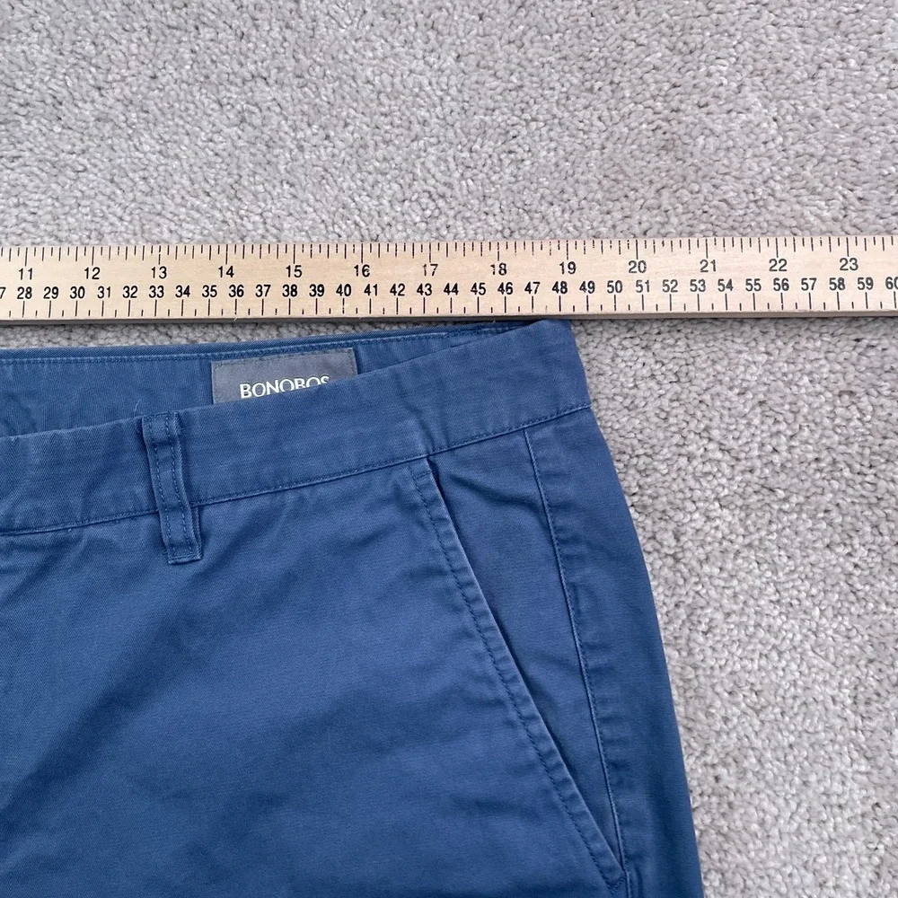 Bonobos Pants Mens 38x28 Blue Slim Fit Chino Cotton Twill Casual Slacks
